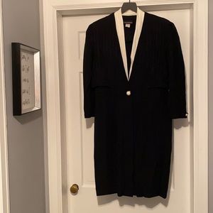 Vintage 90s John Roberts black jacket dress